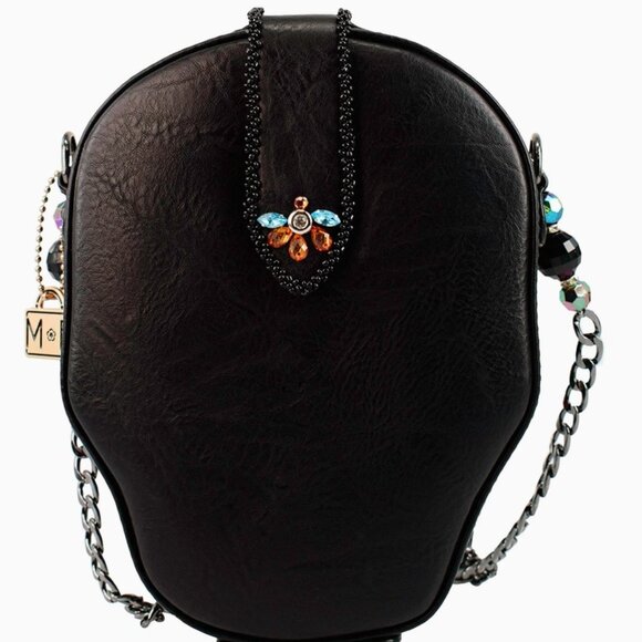 Mary Frances Handbag - Bella Noche Sugar Skull Beaded Floral Crossbody Handbag - Picture 4 of 5